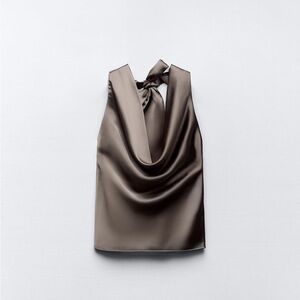 ZARA satin effect halter top